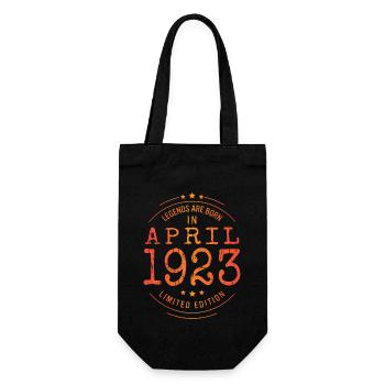 Birthday April 1923 Limited Edition Vintage - Gift Bag for Bottles - black - Front