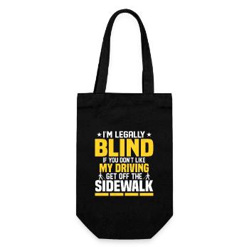 I'm Legally Blind Blindness Cane - Geschenkbeutel für Flaschen - Schwarz - Vorne