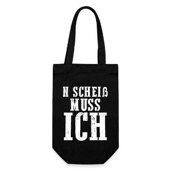 N Scheiß Muss Ich - Geschenkbeutel für Flaschen - Schwarz - Vorne