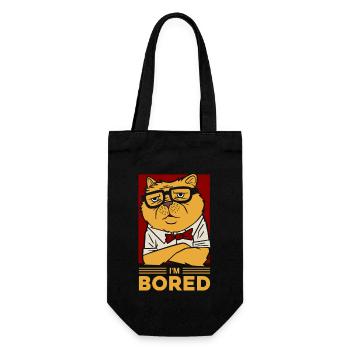 Im bored - Gift Bag for Bottles - black - Front