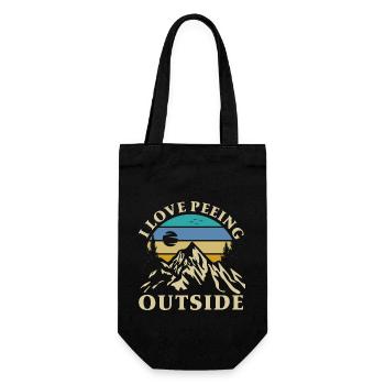 I Love peeing outside - Gift Bag for Bottles - black - Front