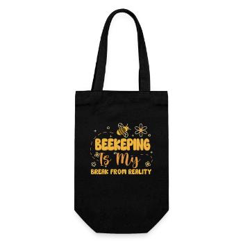 Honigbienen-imkerei Imker Honigbienen-bienenhaus - Geschenkbeutel für Flaschen - Schwarz - Vorne