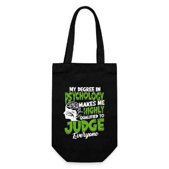 psychiatrist gift therapy gift idea psycholo - Gift Bag for Bottles - black - Front