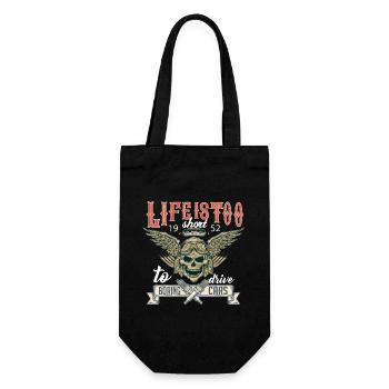 Life Is Too Short to Drive Boring Cars gift - Gift Bag for Bottles - black - Front