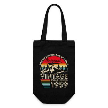Original vintage established in 1959 anniversary - Gift Bag for Bottles - black - Front