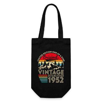 Ursprünglicher Jahrgang im Jahr 1952 - Geschenkbeutel für Flaschen - Schwarz - Vorne