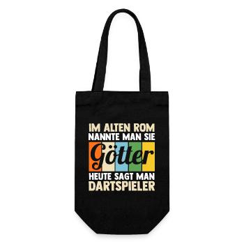 Dart Dartsspieler Darts - Geschenkbeutel für Flaschen - Schwarz - Vorne
