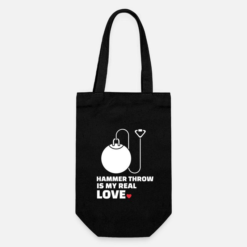 J’adore le lancer du marteau - Sac à bouteille - noir