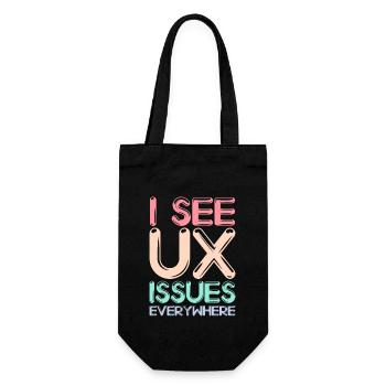 Je vois des problèmes d’UX partout Drôle de concepteur UX - Sac à bouteille - noir - Devant