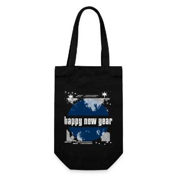 Happy New Year - Gift Bag for Bottles - black - Front