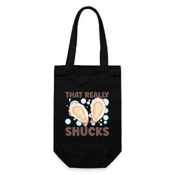 Oyster Lovers Funny Oyster Oyster Shucker - Gift Bag for Bottles - black - Front