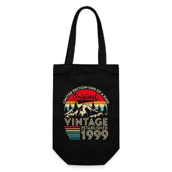 Original vintage established in 1999 anniversary - Gift Bag for Bottles - black - Front