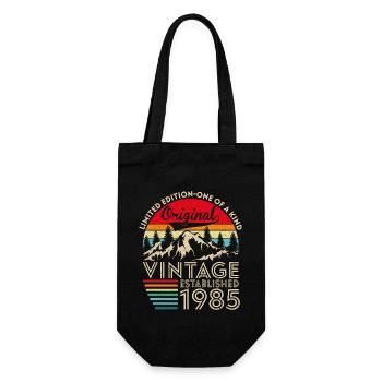Original vintage established in 1985 anniversary - Gift Bag for Bottles - black - Front