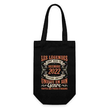 Les Légendes Sont Nées En Décembre 2022 Cadeau - Sac à bouteille - noir - Devant