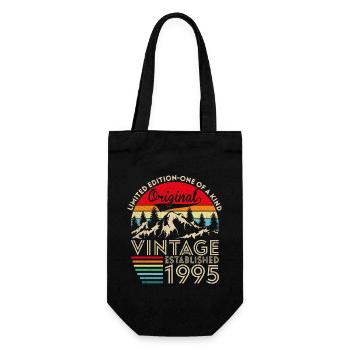 Original Vintage Établi En 1995 Anniversaire - Sac à bouteille - noir - Devant