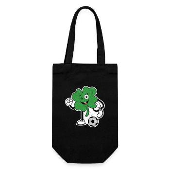 Football Clover Lucky Clover Irish St. Patrick - Gift Bag for Bottles - black - Front