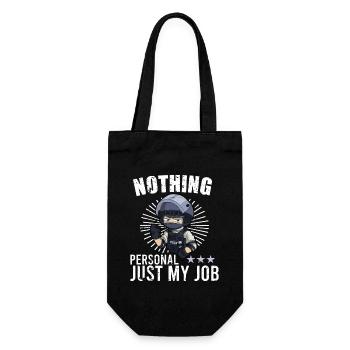 Police Cop Officer Police Office - Gift Bag for Bottles - black - Front