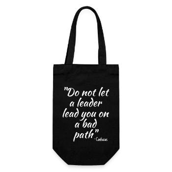 Do not let a leader lead you on a bad path - Gift Bag for Bottles - black - Front