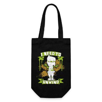 Momie comique, momie de dessin animé, drôle de dicton - Sac à bouteille - noir - Devant