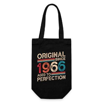 Original Since 1966 Aged To Perfection - Gift Bag for Bottles - black - Front
