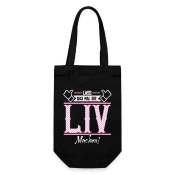 Liv Geschenkidee Geschenk Geburtstag - Geschenkbeutel für Flaschen - Schwarz - Vorne