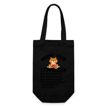 Meine Vier Stimmungen - Geschenkbeutel für Flaschen - Schwarz - Vorne