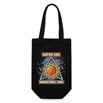 Basketball Dad, lustiger Spruch, Basketball-Papa - Geschenkbeutel für Flaschen - Schwarz - Vorne