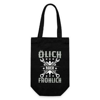 Ölich Aber Fröhlich - Geschenkbeutel für Flaschen - Schwarz - Vorne