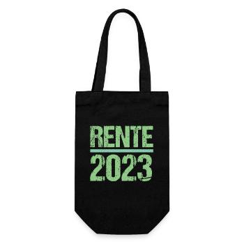 Rentner 2023 Rentnerin 2023 Rente 2023 - Geschenkbeutel für Flaschen - Schwarz - Vorne