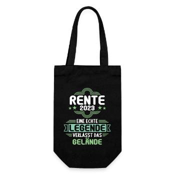 Rentner 2023 Rentnerin 2023 Rente 2023 - Geschenkbeutel für Flaschen - Schwarz - Vorne