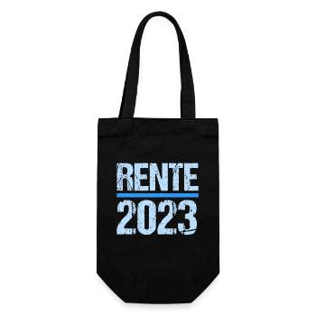 Rentner 2023 Rentnerin 2023 Rente 2023 - Geschenkbeutel für Flaschen - Schwarz - Vorne