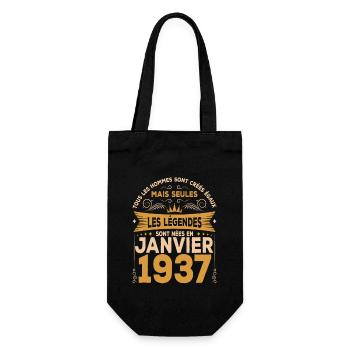 Les Légendes Sont Nées En Janvier 1937 - Sac à bouteille - noir - Devant
