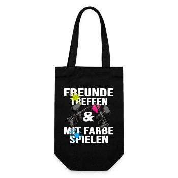 paintball gotcha paintballspieler paintball-spruch - Geschenkbeutel für Flaschen - Schwarz - Vorne
