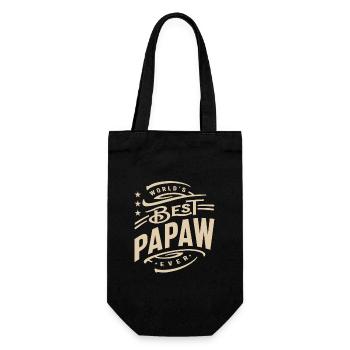World's Best Papaw Ever Funny - Gift Bag for Bottles - black - Front