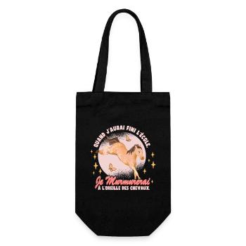 Chevaux | Cavalière de cheval - Sac à bouteille - noir - Devant