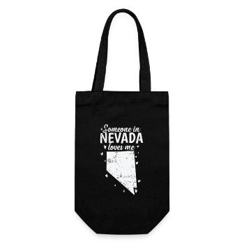 Nevada Someone in Nevada loves Me USA Amerika - Geschenkbeutel für Flaschen - Schwarz - Vorne