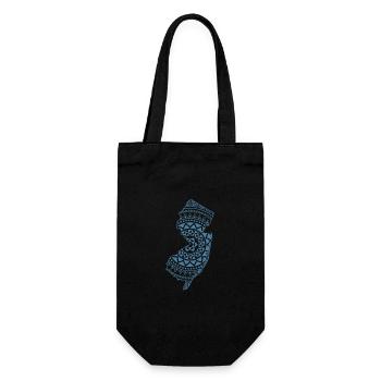 New Jersey Map Pattern USA America - Gift Bag for Bottles - black - Front