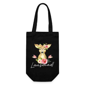 Lausmadl T-Shirt Damen Trachtenshirt Mädchen - Geschenkbeutel für Flaschen - Schwarz - Vorne