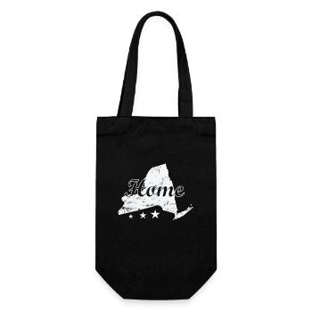 New York Home USA America State - Gift Bag for Bottles - black - Front