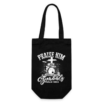 Drummer Jesus Cross Drummer Drummer - Gift Bag for Bottles - black - Front