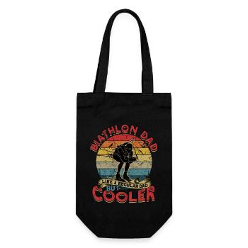 Biathlon Sport Winter Sports Ski Gift Quote Lan - Gift Bag for Bottles - black - Front
