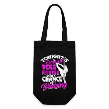 Pole Dance Gift Dancer Gift Idea Fitness - Gift Bag for Bottles - black - Front