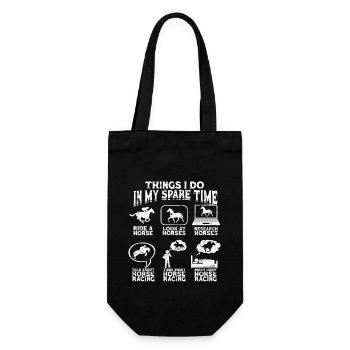 horse racing horse ride horses rider gift g - Gift Bag for Bottles - black - Front