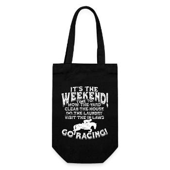 horse racing horse riding horses rider gift g - Gift Bag for Bottles - black - Front