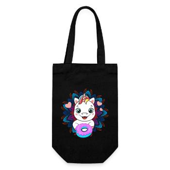 Baby Unicorn Foodie Donuts - Gift Bag for Bottles - black - Front