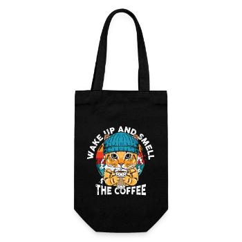 Wake up and smell the coffee - Gift Bag for Bottles - black - Front
