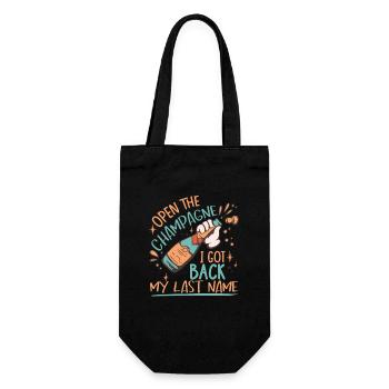 I Got Back My Last Name - Gift Bag for Bottles - black - Front