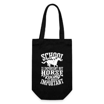 horse racing horse ride horses rider gift g - Gift Bag for Bottles - black - Front
