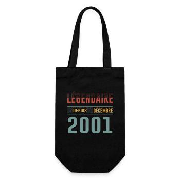 Légendaire Depuis Décembre 2001 Anniversaire - Sac à bouteille - noir - Devant