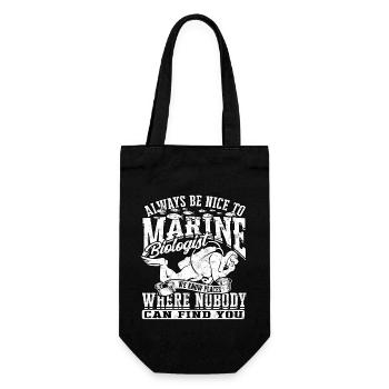 marine biology marine biologist sea biology biologist - Gift Bag for Bottles - black - Front